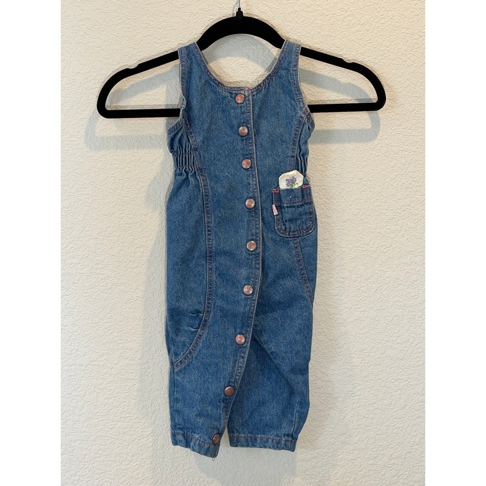 VTG Little Levi's Kids Denim‎ Overalls Blue 24M